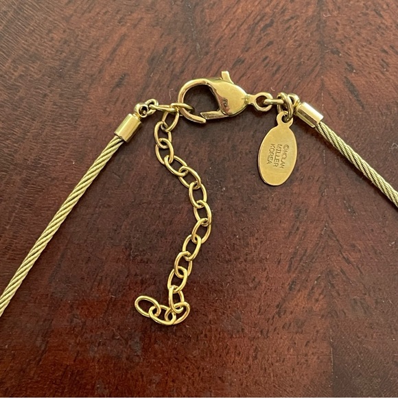 Vintage Nolan Miller Gold Tone & Crystal Statement Pendant Necklace; 16” - 18” - Picture 9 of 10